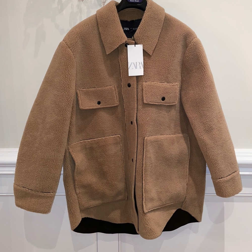 Double faced overshirt shacket fleece - Picture 11 of 16